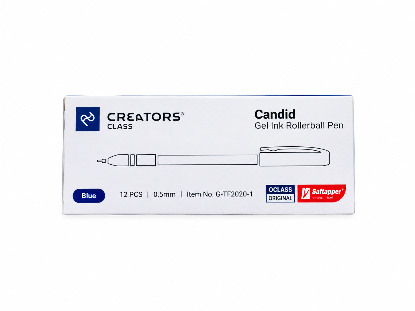 خودکار ژله‌ای سی کلاس Creators مدل Candid نوک 0.5 میلی‌متر – آبی